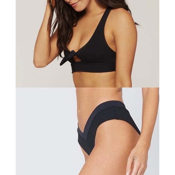 L’Space ribbed Tara Top and Pratt V Bikini bottom - Picture 3 of 16
